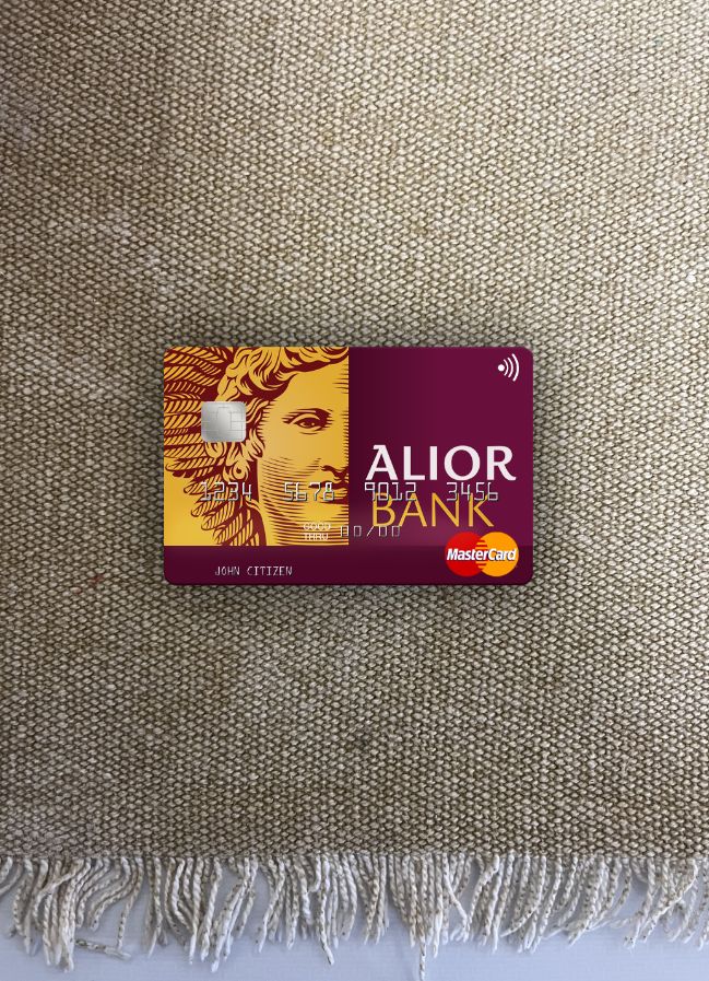 Download Poland Alior Bank mastercard photolook front Photoshop template